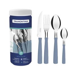 Faqueiro Tramontina New Kolor Com Laminas Em Aco Inox