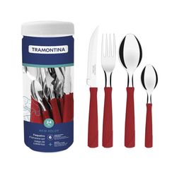 Faqueiro Tramontina New Kolor Com Laminas Em Aco Inox