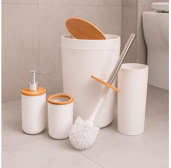 Conjunto Banheiro 4 Pcs Aman Branco/unico